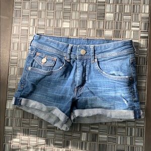 Blue jean shorts